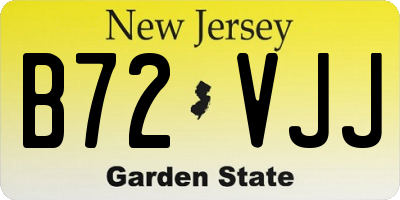 NJ license plate B72VJJ