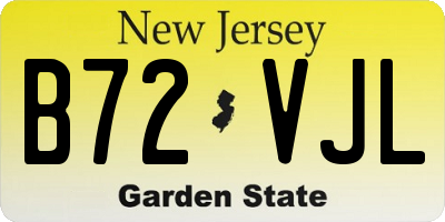 NJ license plate B72VJL