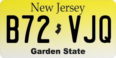 NJ license plate B72VJQ