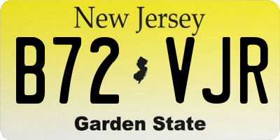 NJ license plate B72VJR