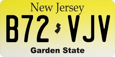 NJ license plate B72VJV