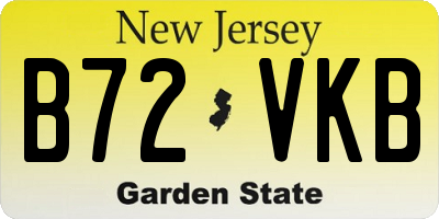 NJ license plate B72VKB