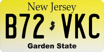 NJ license plate B72VKC