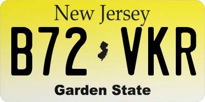 NJ license plate B72VKR