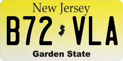 NJ license plate B72VLA