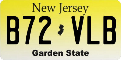 NJ license plate B72VLB
