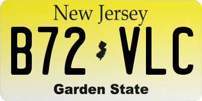 NJ license plate B72VLC
