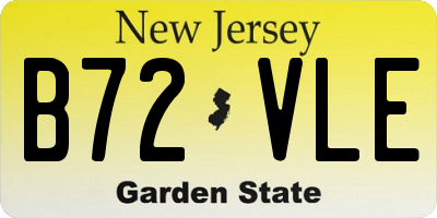 NJ license plate B72VLE