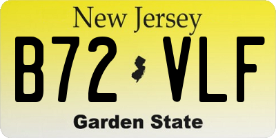 NJ license plate B72VLF