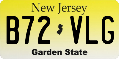 NJ license plate B72VLG