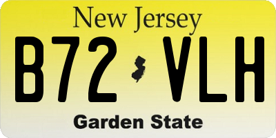 NJ license plate B72VLH