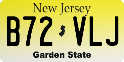 NJ license plate B72VLJ