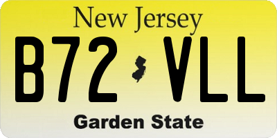 NJ license plate B72VLL