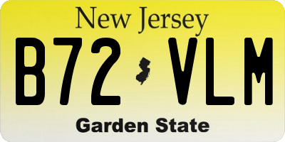 NJ license plate B72VLM