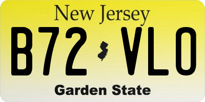 NJ license plate B72VLO
