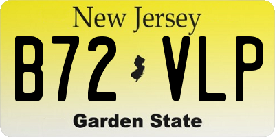 NJ license plate B72VLP
