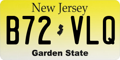 NJ license plate B72VLQ