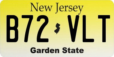 NJ license plate B72VLT