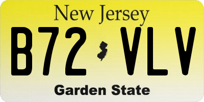 NJ license plate B72VLV