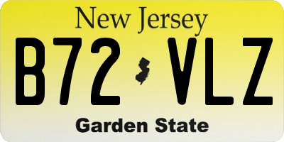 NJ license plate B72VLZ
