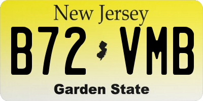 NJ license plate B72VMB