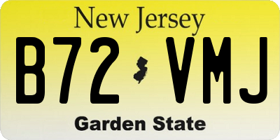 NJ license plate B72VMJ