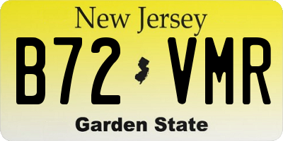 NJ license plate B72VMR
