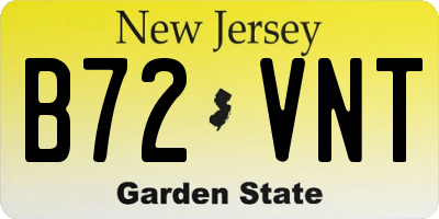 NJ license plate B72VNT