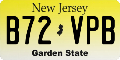 NJ license plate B72VPB