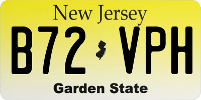 NJ license plate B72VPH