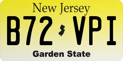 NJ license plate B72VPI