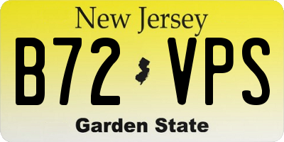 NJ license plate B72VPS