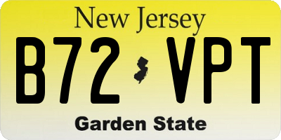 NJ license plate B72VPT