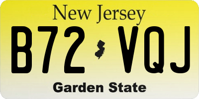 NJ license plate B72VQJ