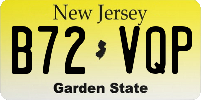 NJ license plate B72VQP