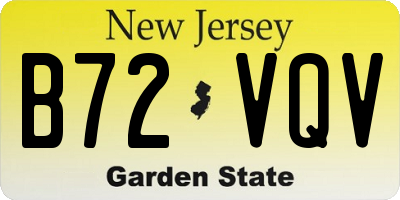 NJ license plate B72VQV