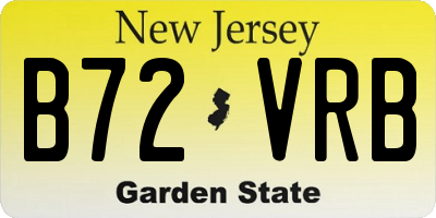 NJ license plate B72VRB