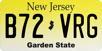 NJ license plate B72VRG