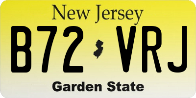 NJ license plate B72VRJ