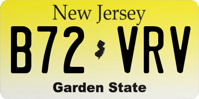 NJ license plate B72VRV