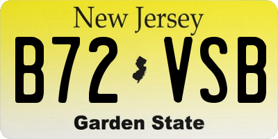 NJ license plate B72VSB
