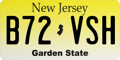 NJ license plate B72VSH