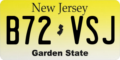 NJ license plate B72VSJ