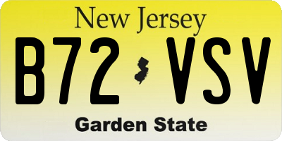 NJ license plate B72VSV