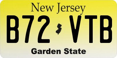 NJ license plate B72VTB