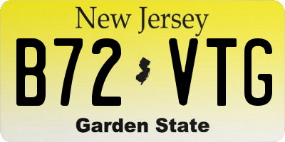 NJ license plate B72VTG