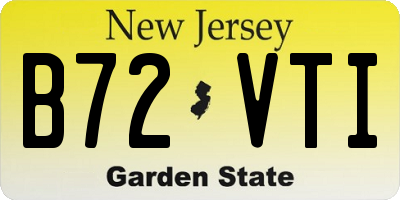 NJ license plate B72VTI