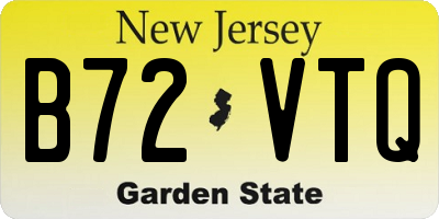 NJ license plate B72VTQ