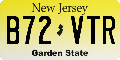 NJ license plate B72VTR