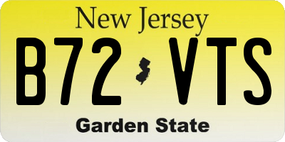 NJ license plate B72VTS
